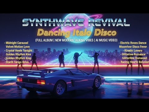 Synthwave Revival –  Dancing Italo Disco (Full Album | New Modern Talking Vibes | AI Music Video)